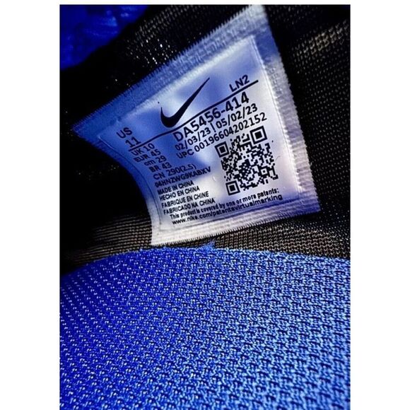 Nike DA5456-414 Men’s Sz 11 Vapor Edge Pro 360 2 Royal Blue Football Cleats - Picture 16 of 16